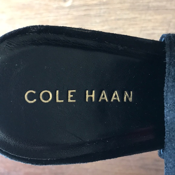 Cole Haan open back suede heels in size 7B - Picture 4 of 8